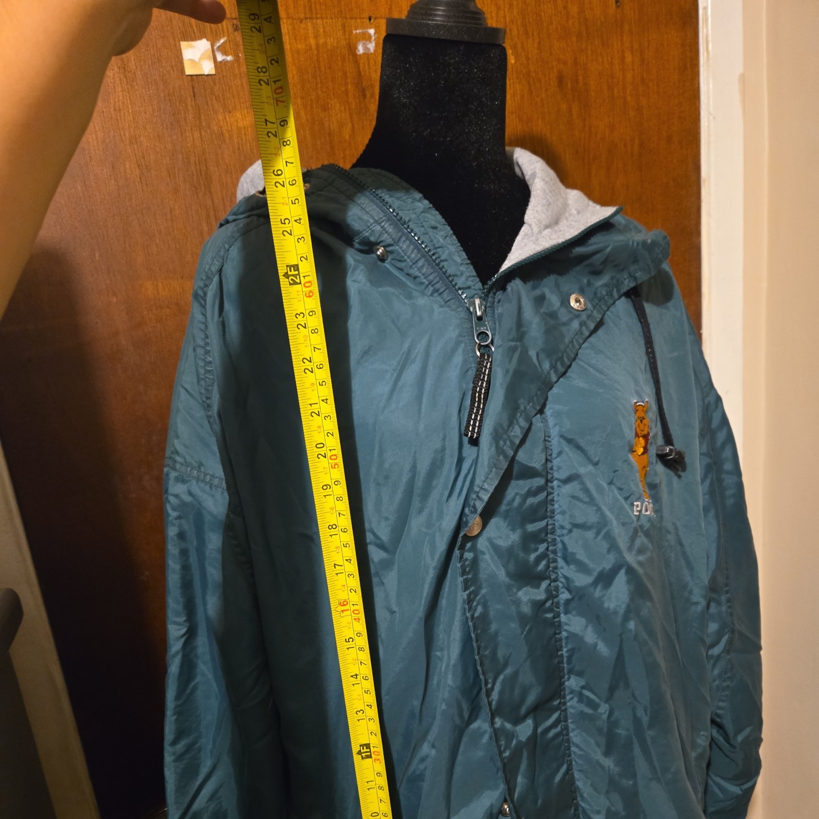 Vintage 90s Disney Store Winnie the Pooh Nylon Windbreaker Jacket Size X Large