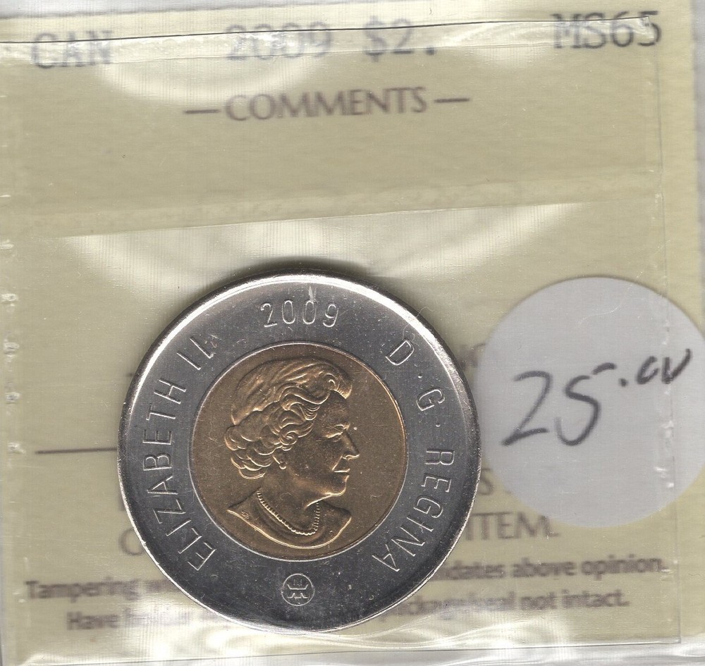 2009 Canada $2 Toonie MS65