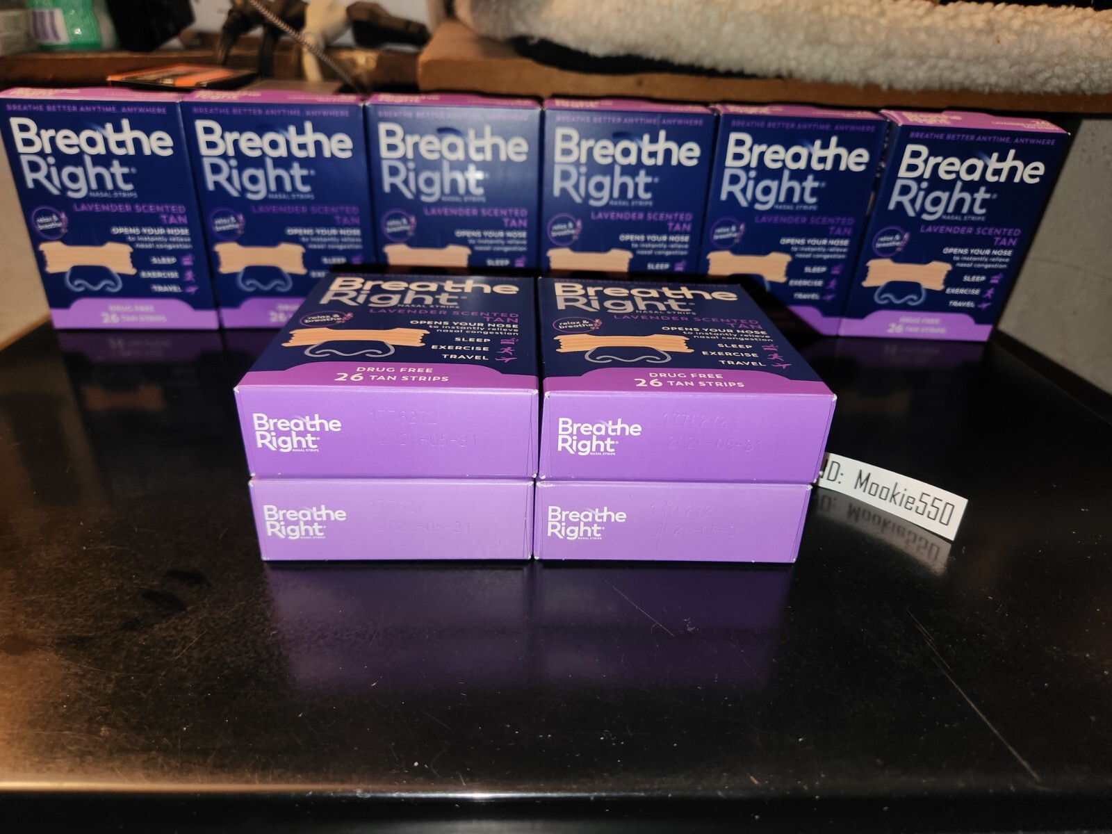 EXP 2026+! (104ct) 4 Box 26ct Breathe Right LAVENDER Scented Nasal Strips NEW!