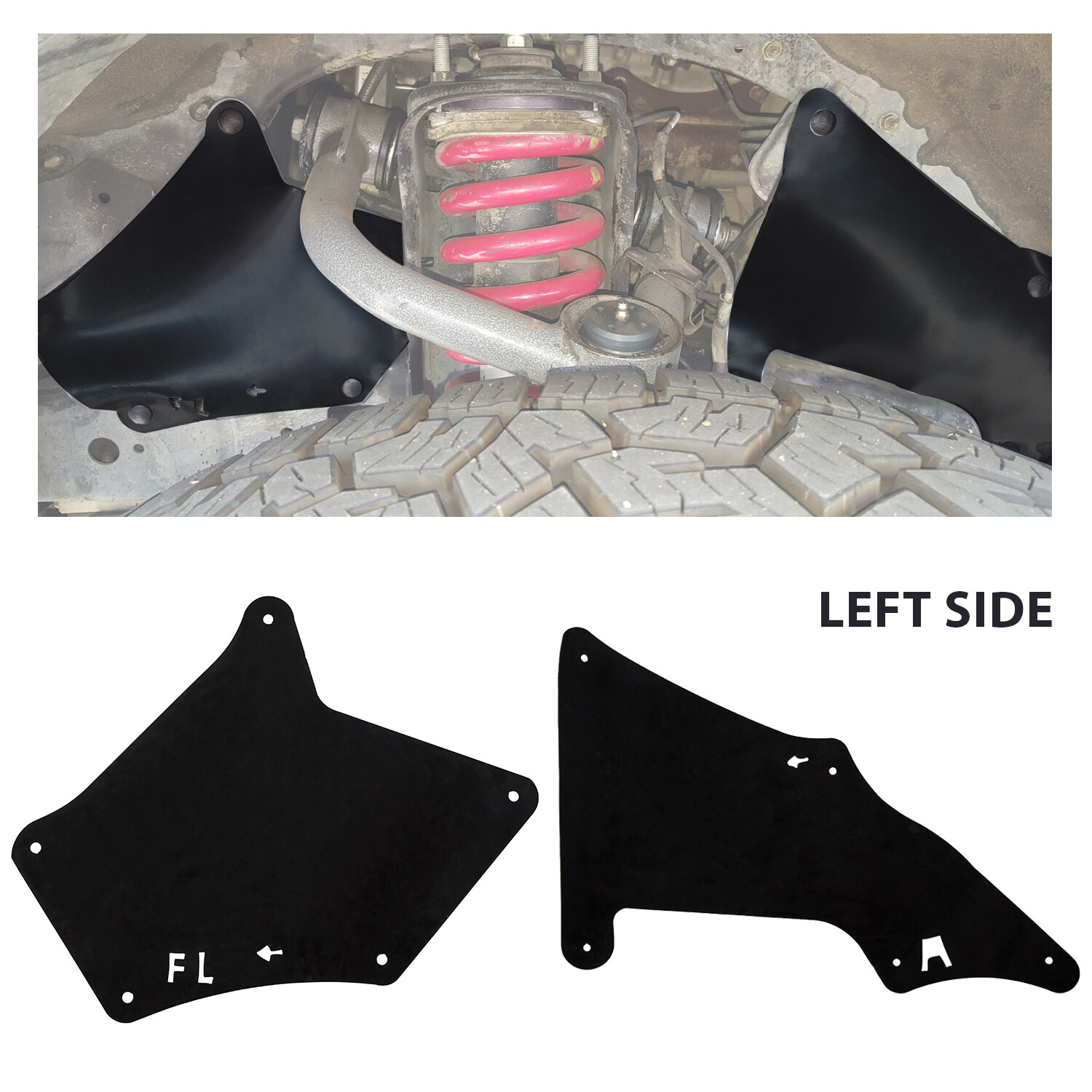 Set of 4 Splash Guard for Toyota 4Runner Lexus GX 460 470 2003-2022 Fender Liner