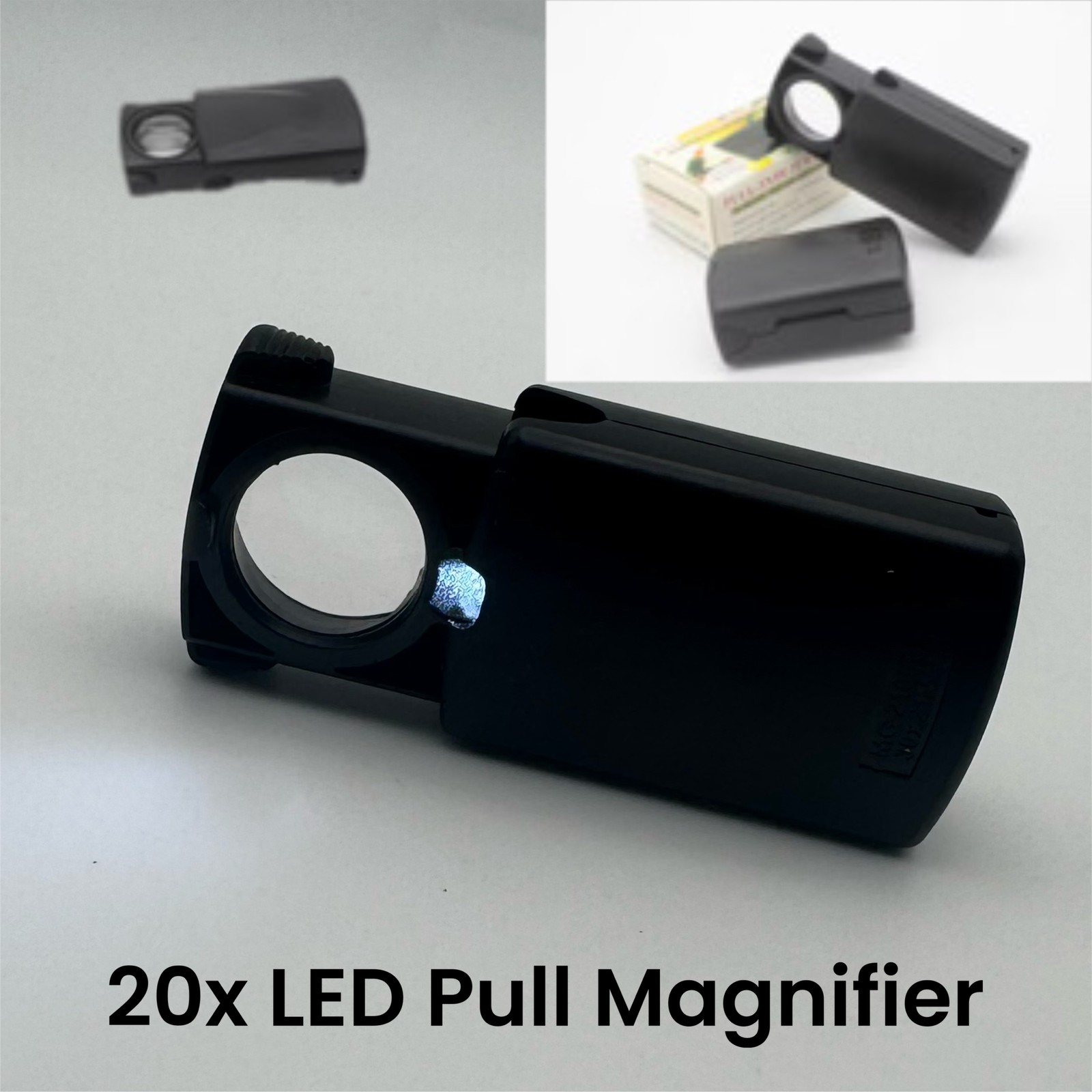 Portable 20x LED Pull-Out Jeweler’s Loupe – Pocket Size