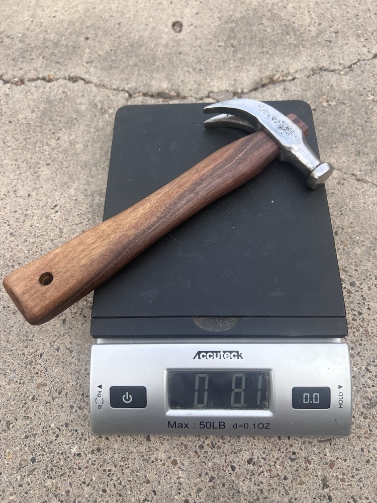 Bad-Hammer Unbranded 8oz Mini Hammer, w/ Custom 9in Walnut Handle