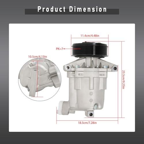 AC Compressor Replacement for Versa 2007-2012 Replacement for Tiida 2007-2015
