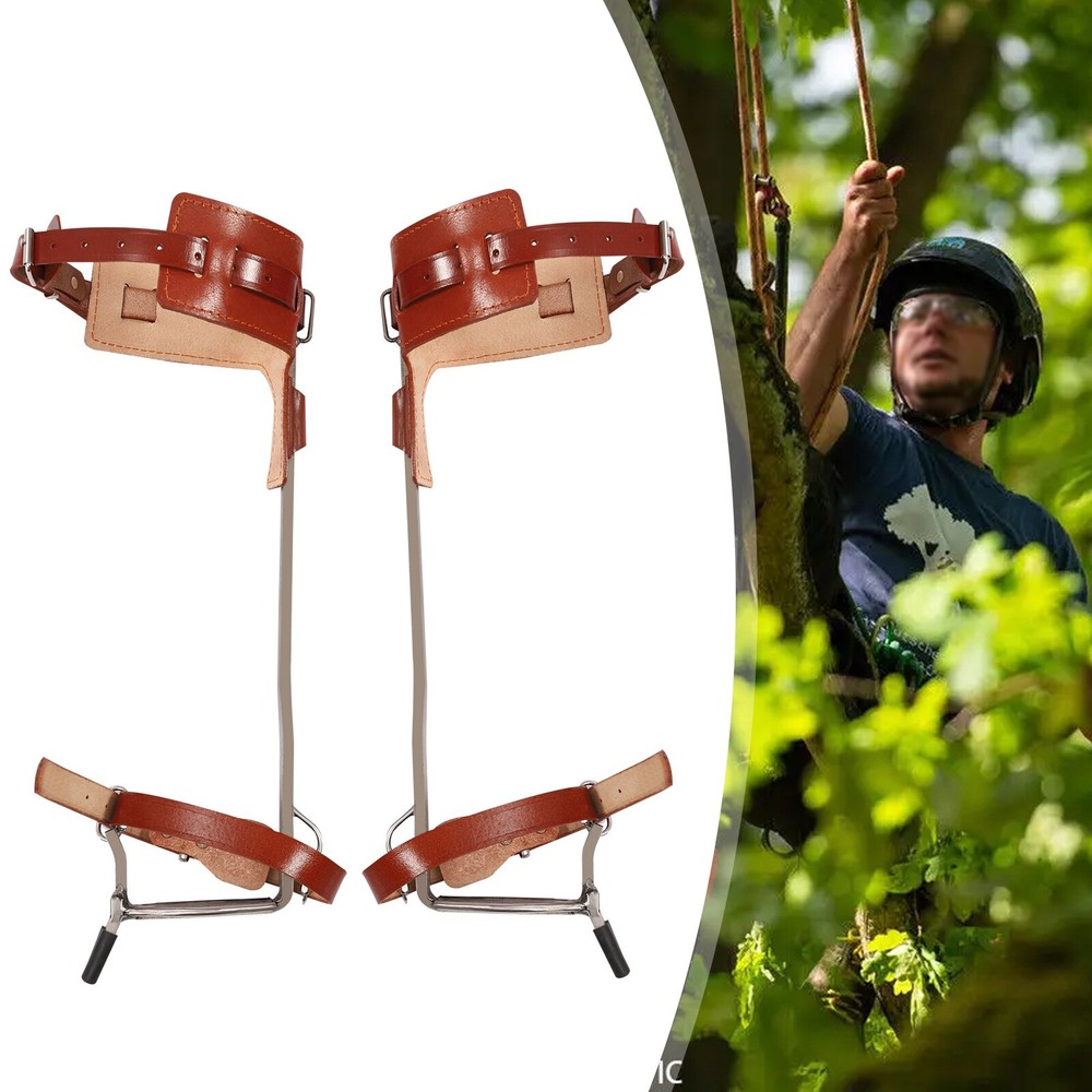 Tree Climbing Spike Set Adjustable Pole Climbing Spurs Tool Climber Strap Gaffs