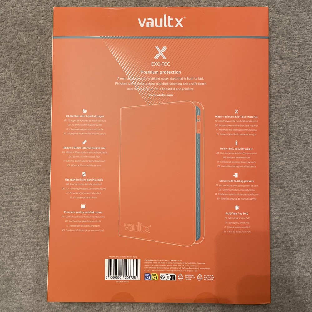 Vault X SV3 Pocket Exo-Tec Zip Binder SV3 Obsidian Flames 🔥