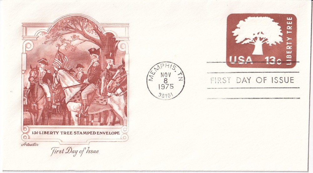 STAMP SCOTT U576 "Liberty Tree" 13 CENT 1975 FDC #6 ENVELOPE - C
