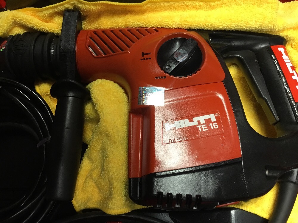 HILTI TE 16 HAMMER DRILL, PREOWNED, FREE TABLET, BITS, EXTRAS, QUICK SHIP