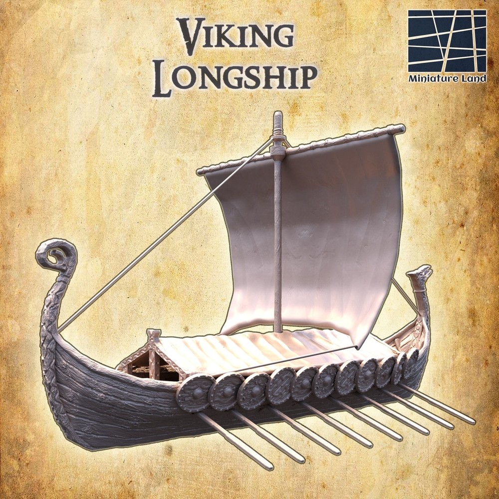 Viking Longship - Fantasy Tabletop Terrain
