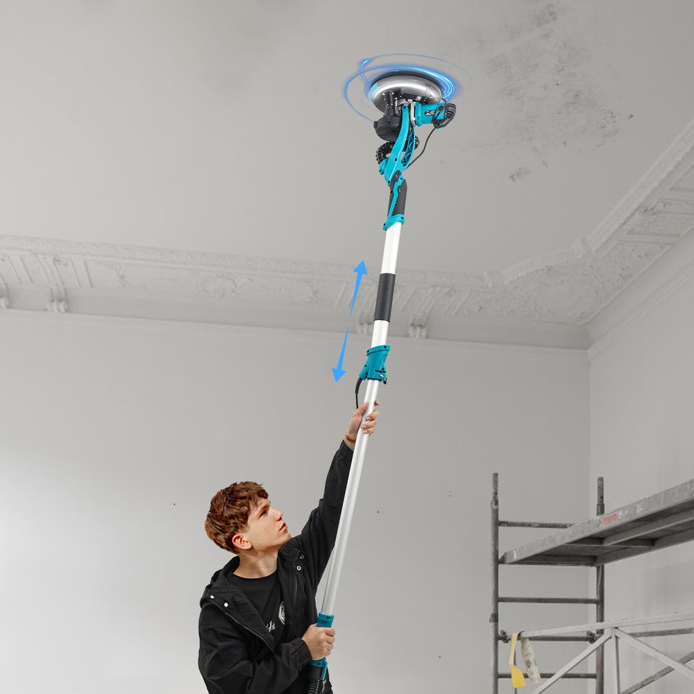 Dustless Electric Ceiling Wall Sander Variable Drywall Sanding Machine 800-1800R