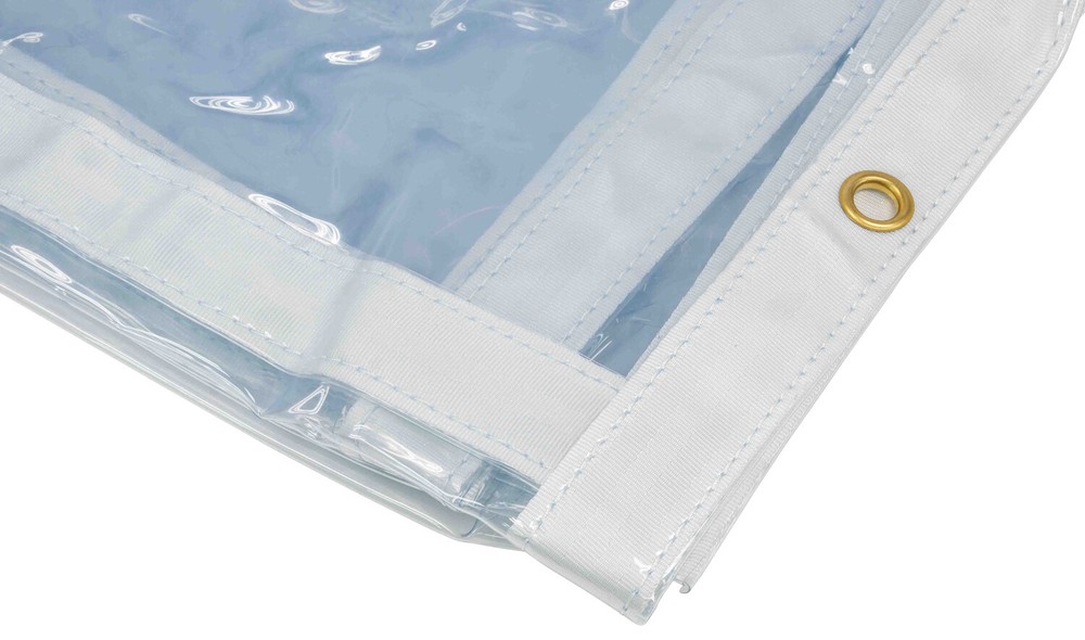 (4 Pack) 8' x 10' Clear Vinyl Tarp, 22 oz Vinyl