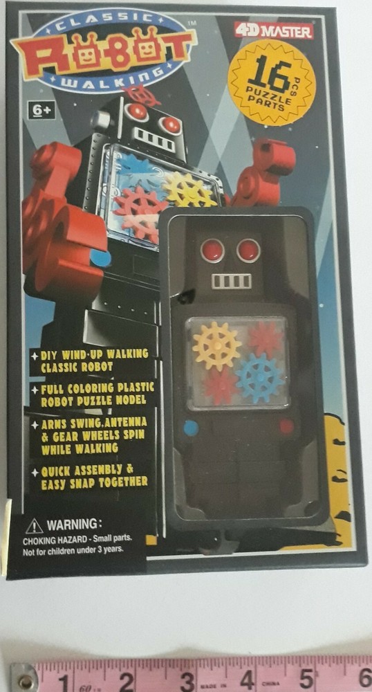 Toy Gear Robot 4D Puzzle DIY walking Wind-up robot