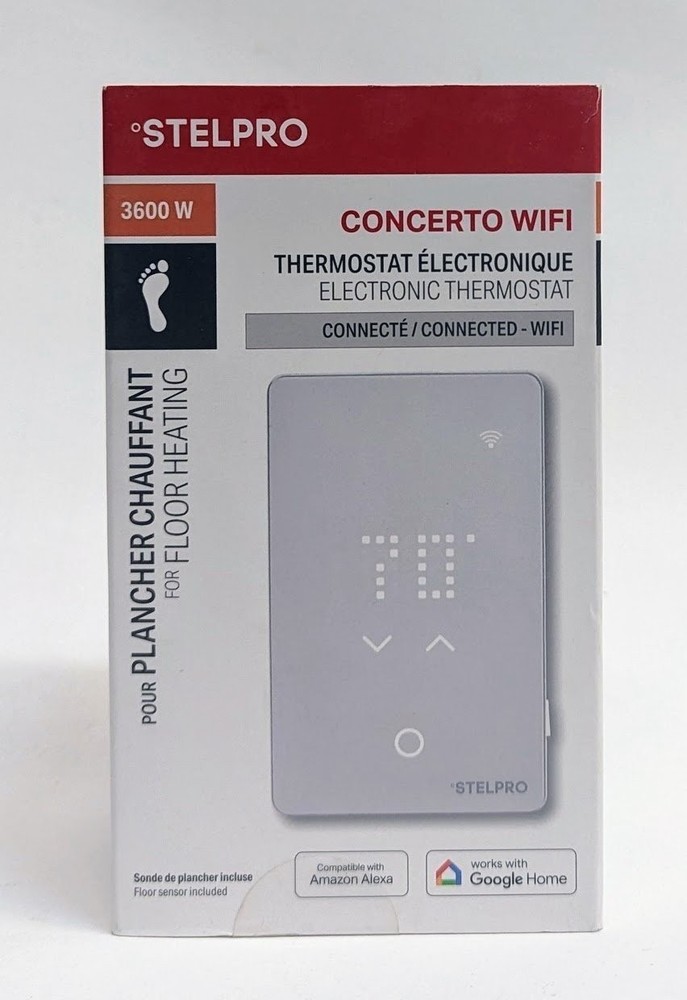 Stelpro CONCERTO WiFi Smart Programmable Floor Heating Thermostat - STF362WF