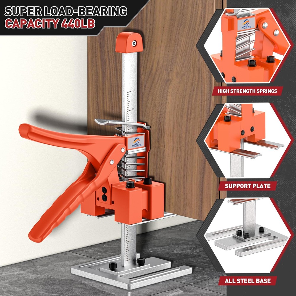 Labor Saving Arm Jack Handle 2 Pack, Construction Jack, Wall Tile Locator, Mu...