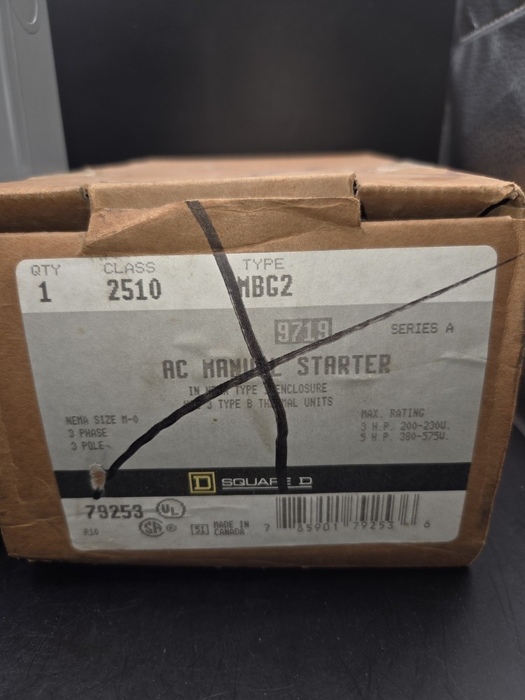Square D 2510MBG2 3 Phase- AC Manual Starter