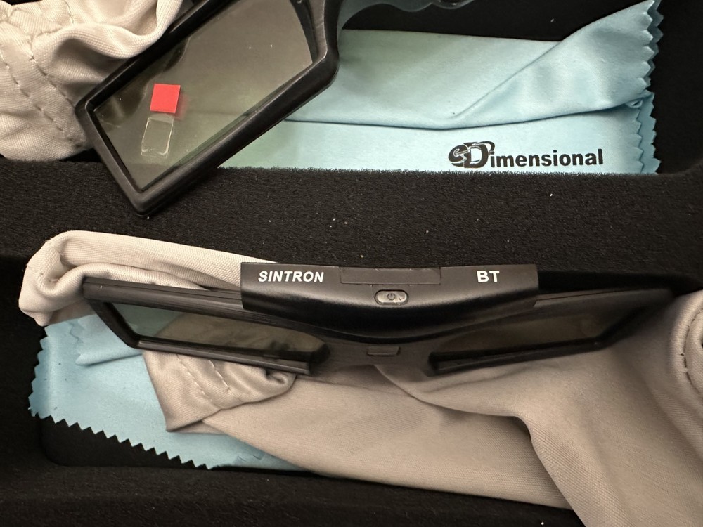 Sintron 3D Active Shutter Glasses for 3D TV & Projector - Black - open box
