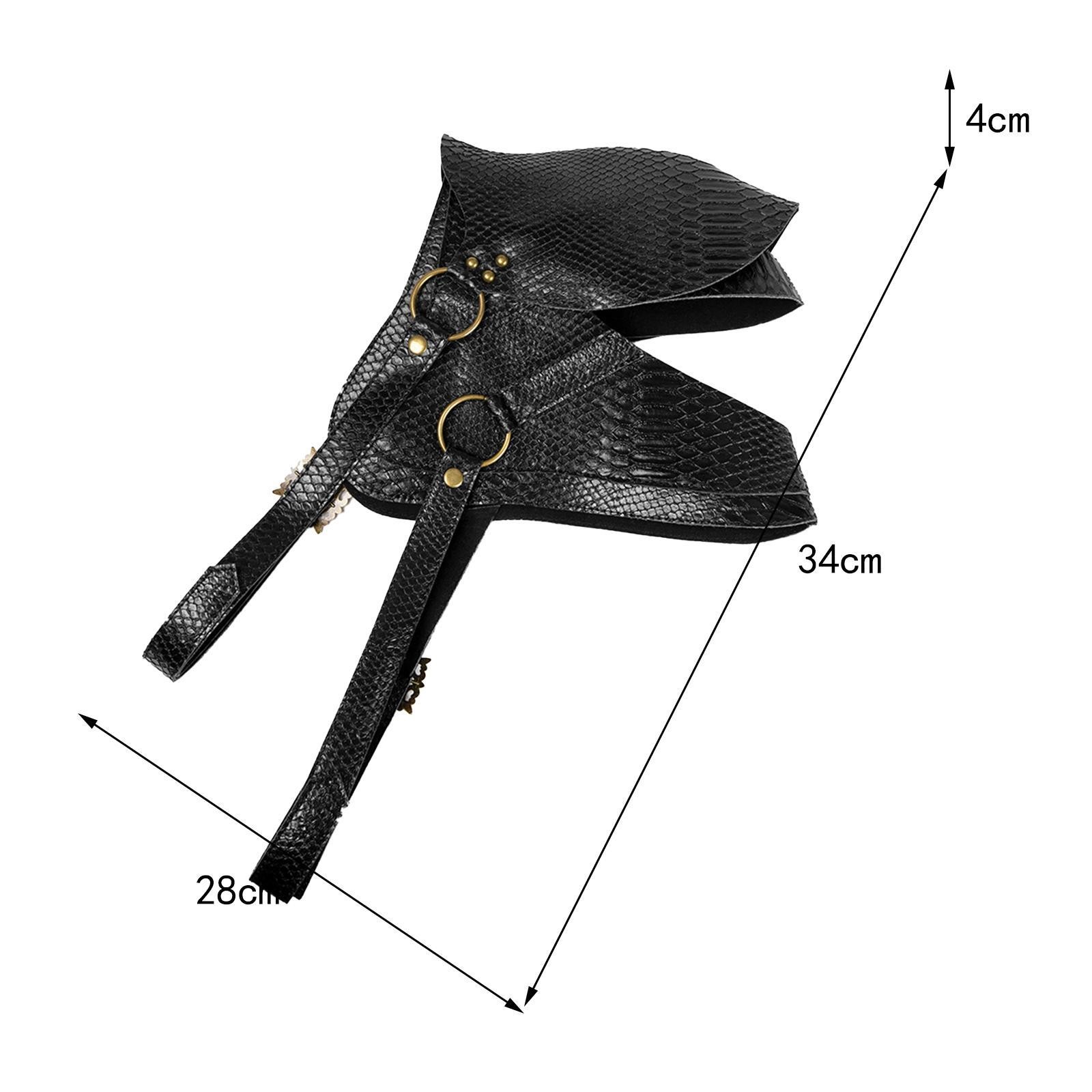 Medieval Leather Shoulder Armor Steampunk PU Leather Shoulder Cover Cape