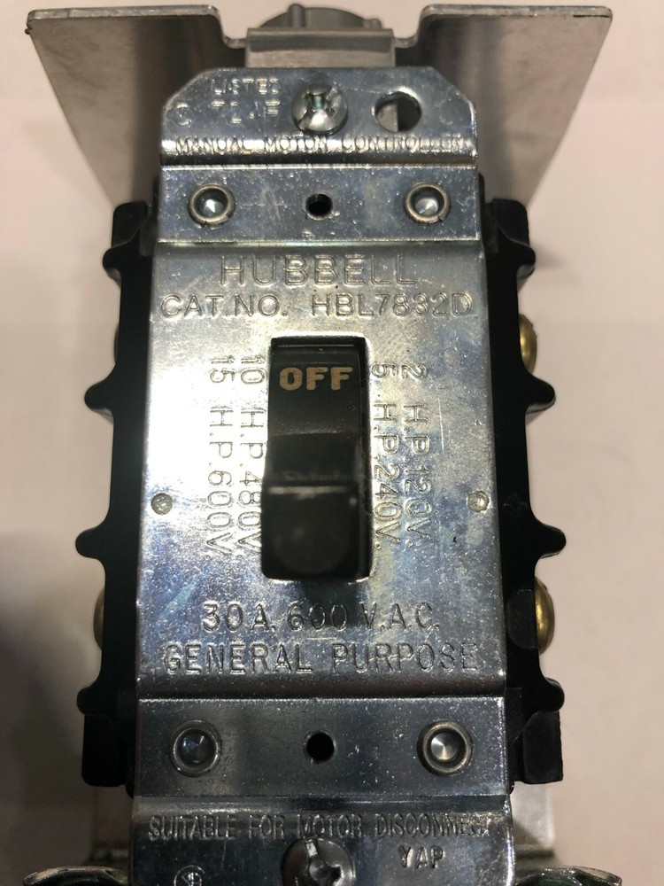 Hubbell Circuit-Lock Manual Motor Controller/Disconnect w/o Overload Protection