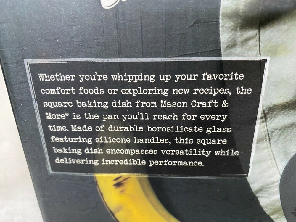 Mason Craft & More Glass Square Baking Dish