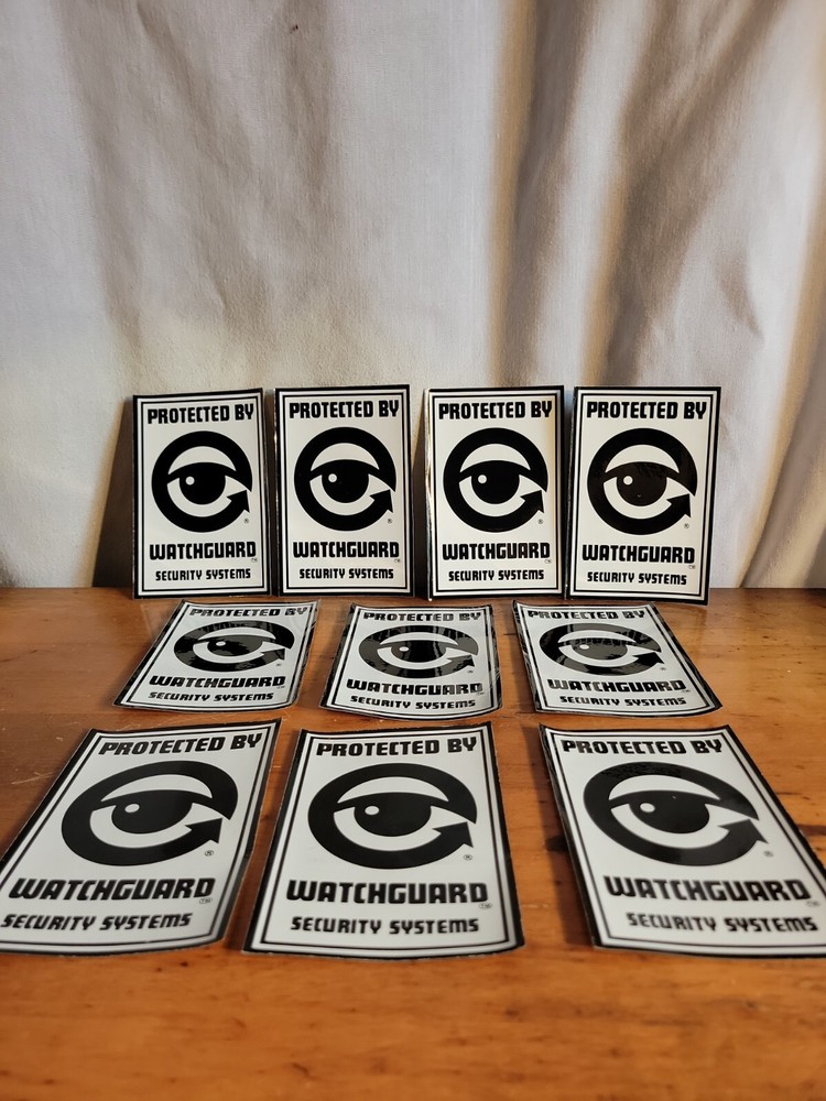 10 Protected By WatchGuard Security System Decals Stickers Safety - Deterrence