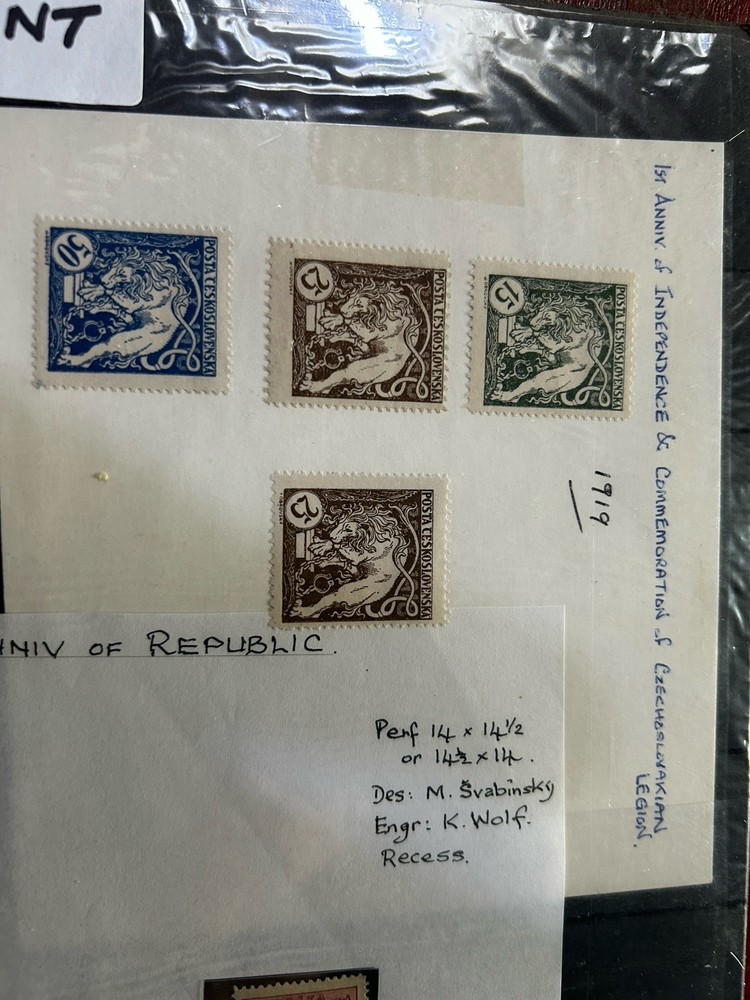 Czechoslovakia - unchecked Selection - Mint - Stock cards - useful noted.