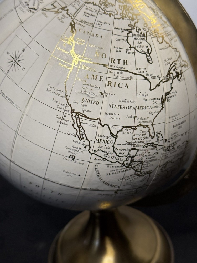 World Globe 13'' Rotating Earth Map Large Desktop Stand