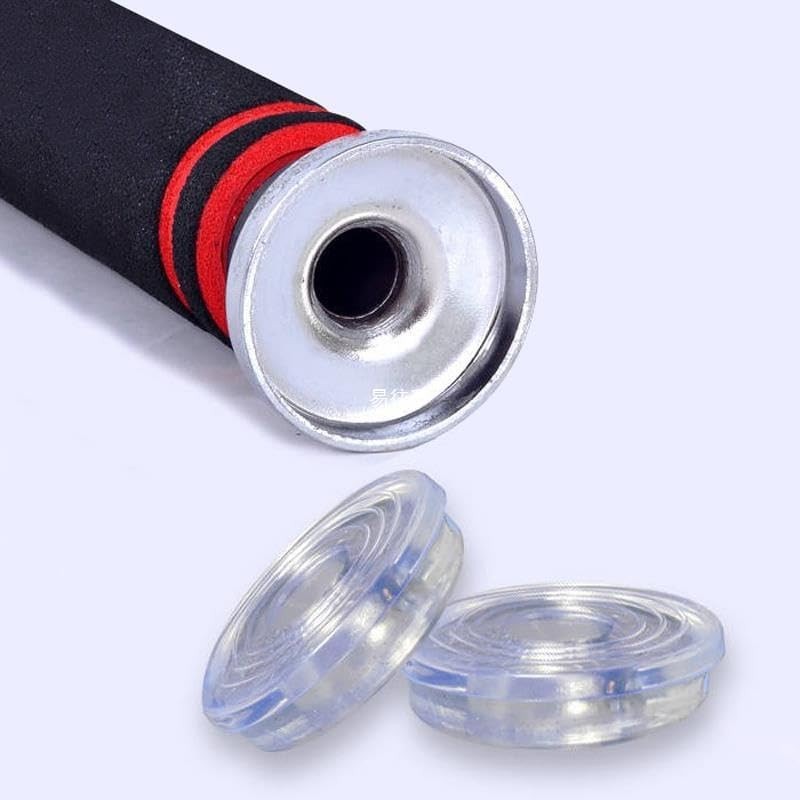 4 Pack Non-Slip Pull Up Bar End Pads - Durable Rubber Support for Safety