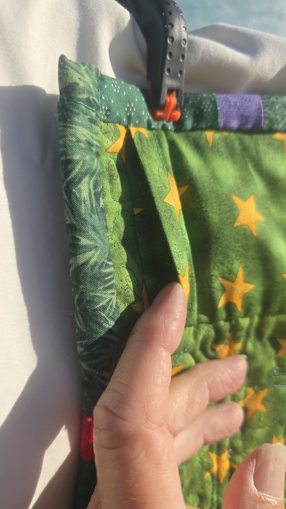 Pretty Handmade Patchwork Quilt Wall Hanging or Table Mat Garden Vegetables