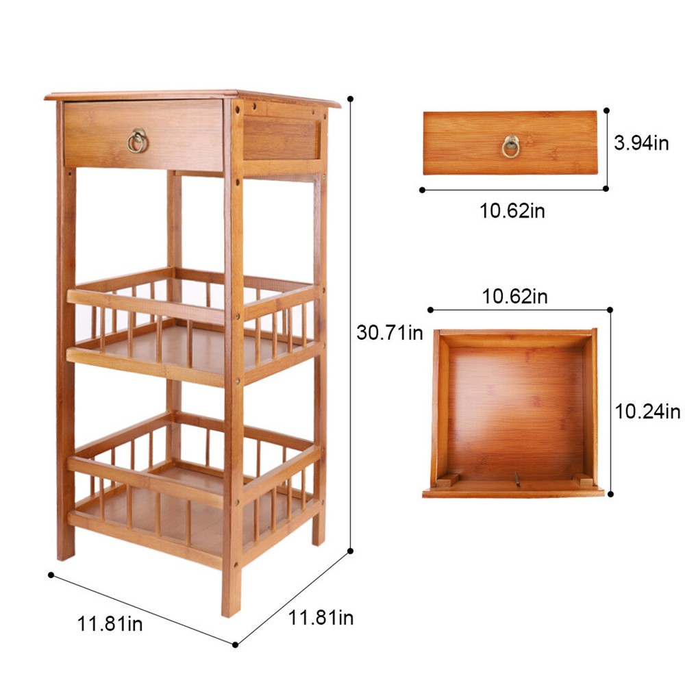 Multi Purpose Nightstand Bedside Table Sofa End Table Furniture Storage W/Drawer