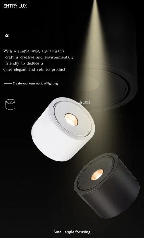 Led Spotlight Dimmable Ultra-thin Small Beam Angle Spotlights 3°8°15°24° Ceiling