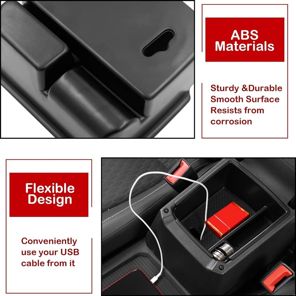 Center Console Organizer Suitable with 2018-2024 VW Tiguan Armrest Insert Tray