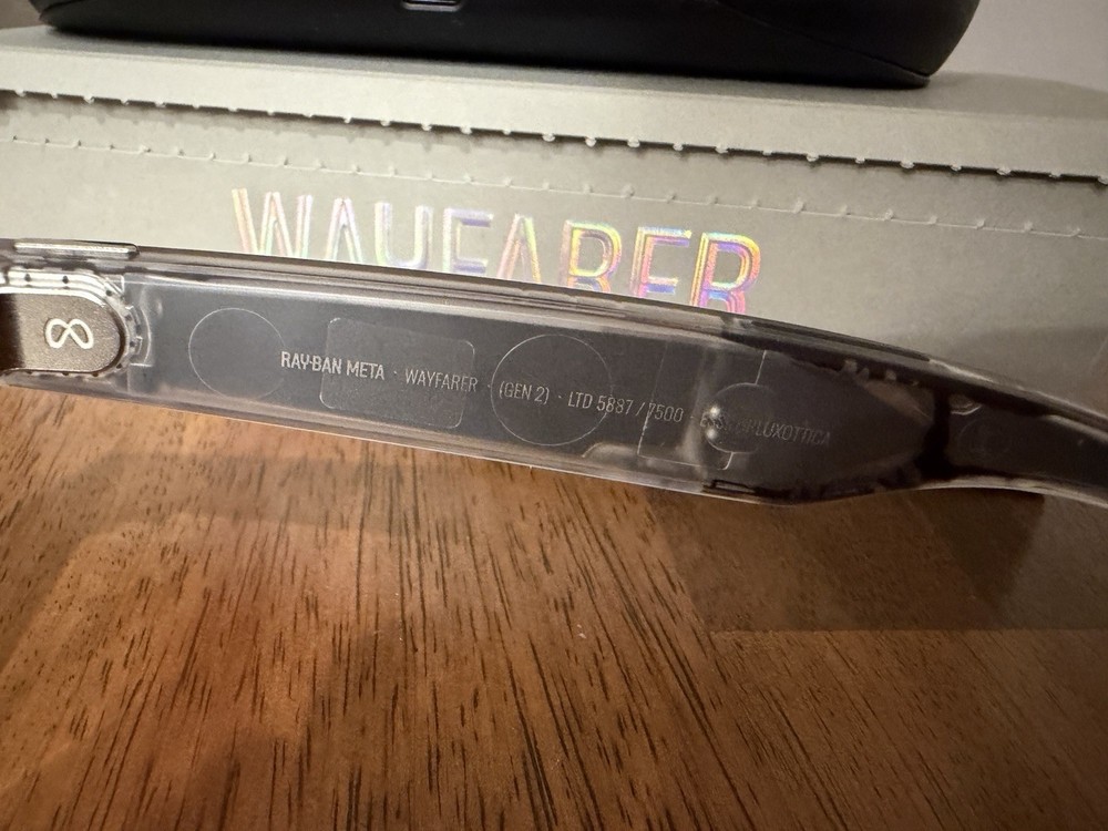 Rayban Meta Gen 2 Limited Edition Matte Transparent Clear/Ruby