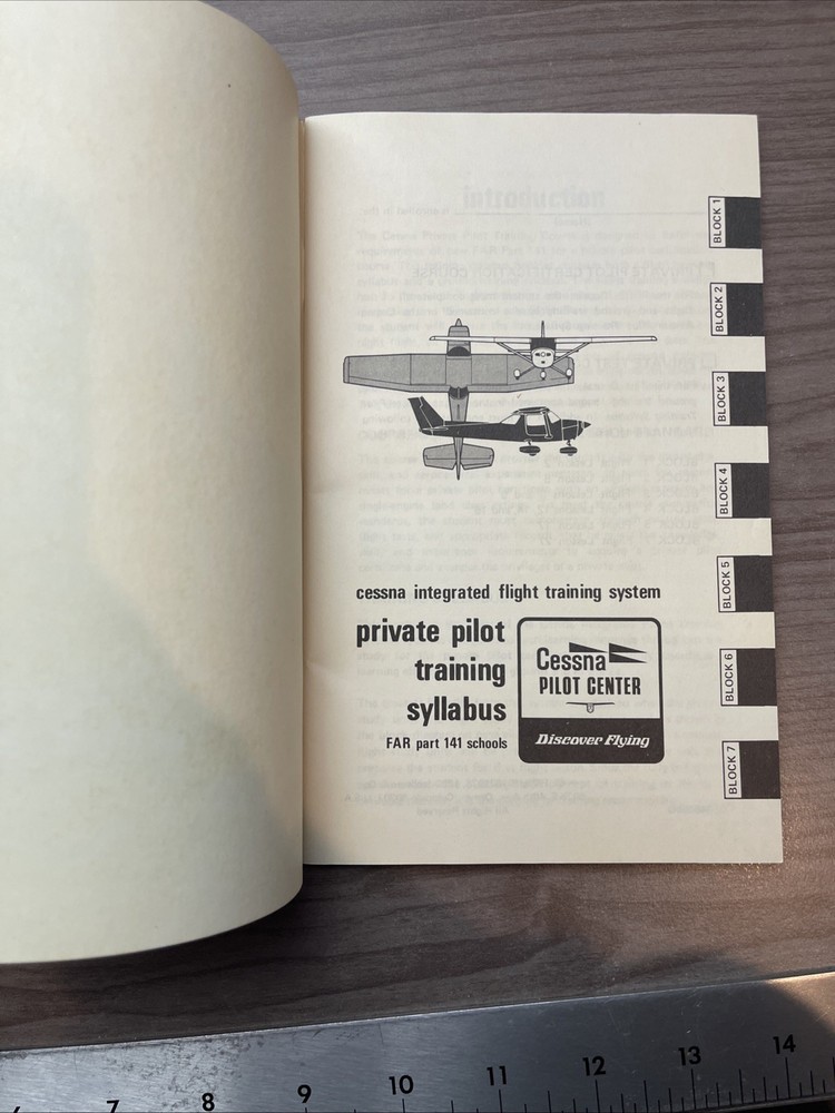 Cessna Integrated Flight Training System Private Pilot Training Syllabus 1981