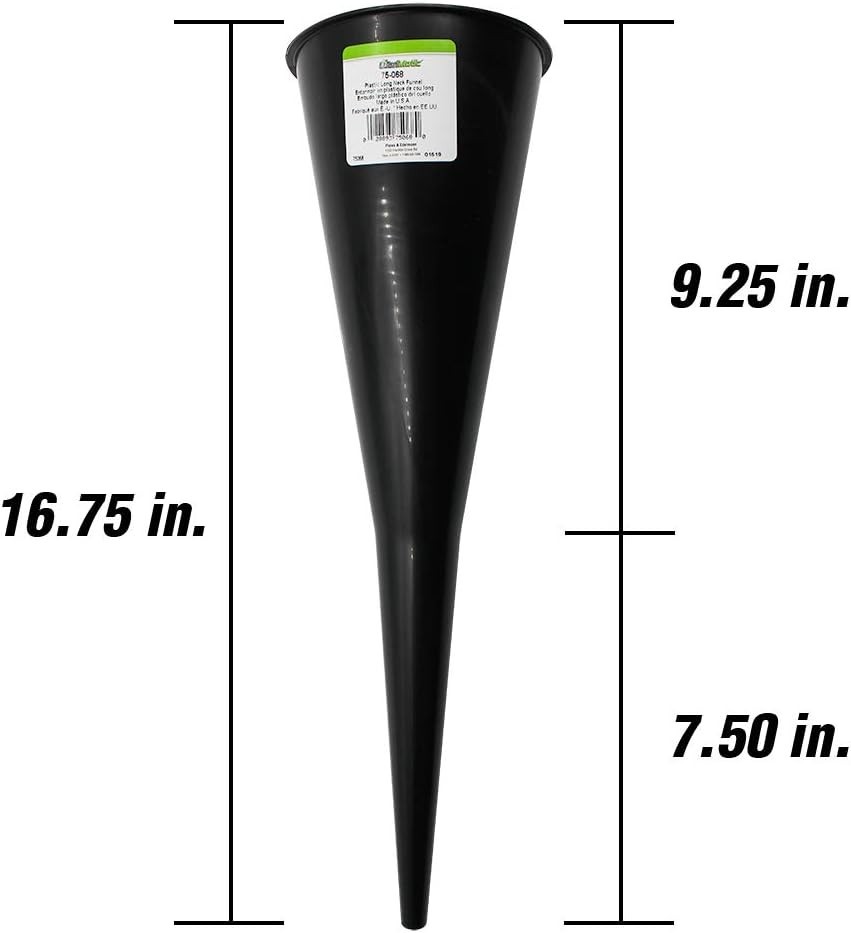 75-068 Long Neck Plastic Funnel - 2 Quart