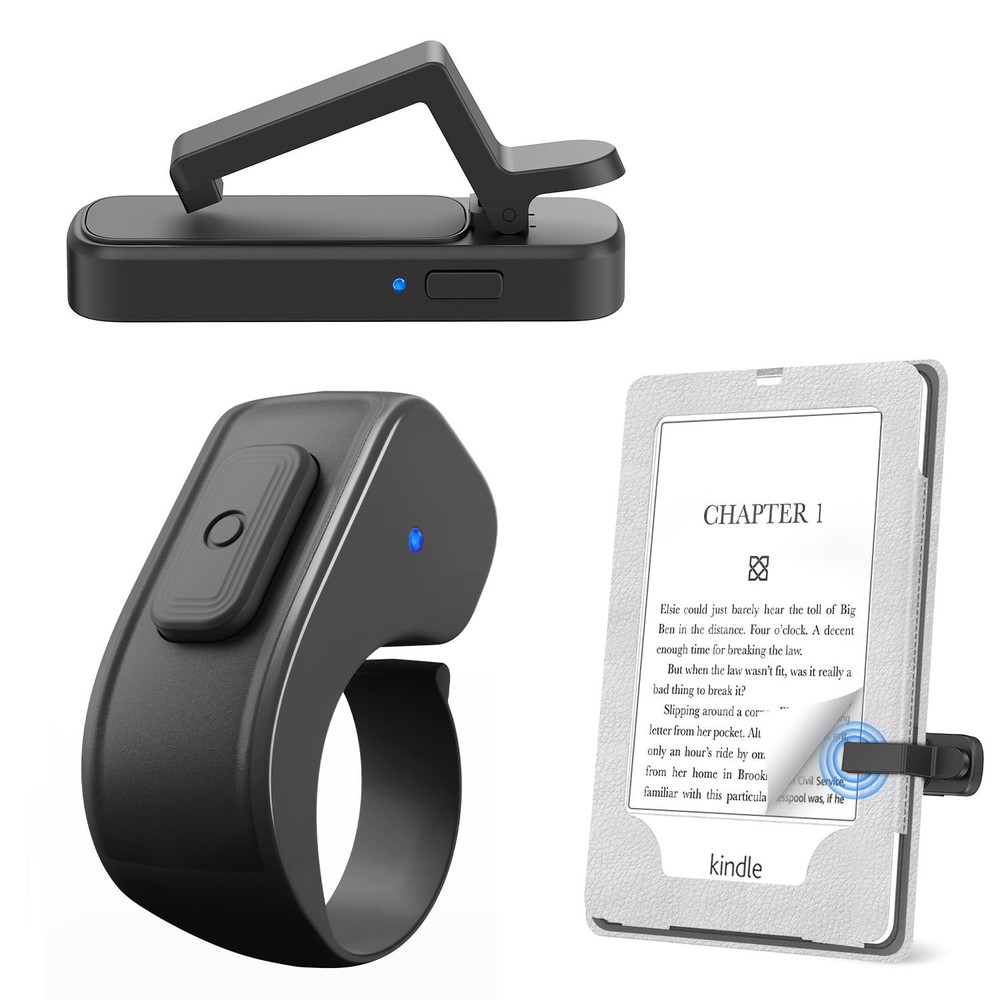 Page Turner Ring for Kindle,Remote Control for iPhone iPad Android Tablets E-...