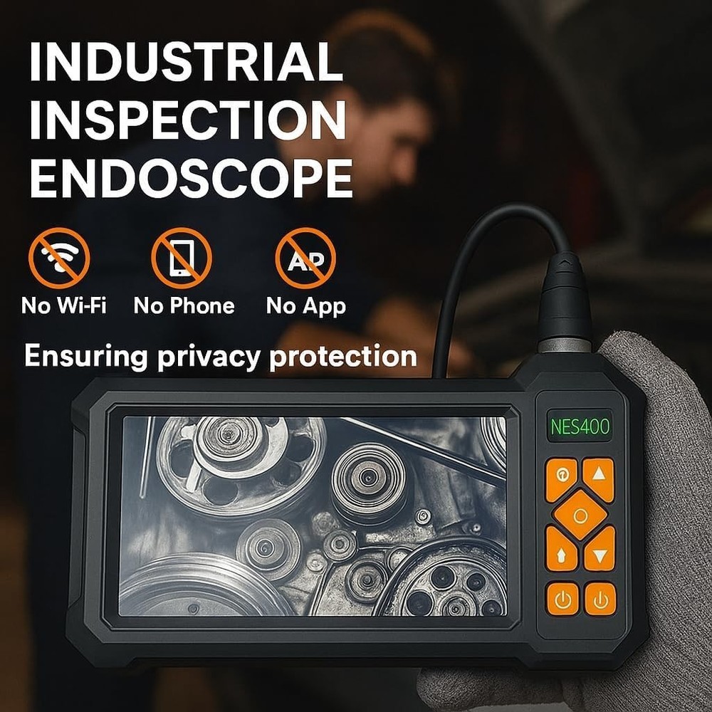 4.3-Inch IPS Screen Endoscope Camera, 49.2FT Cable for Precision Inspections