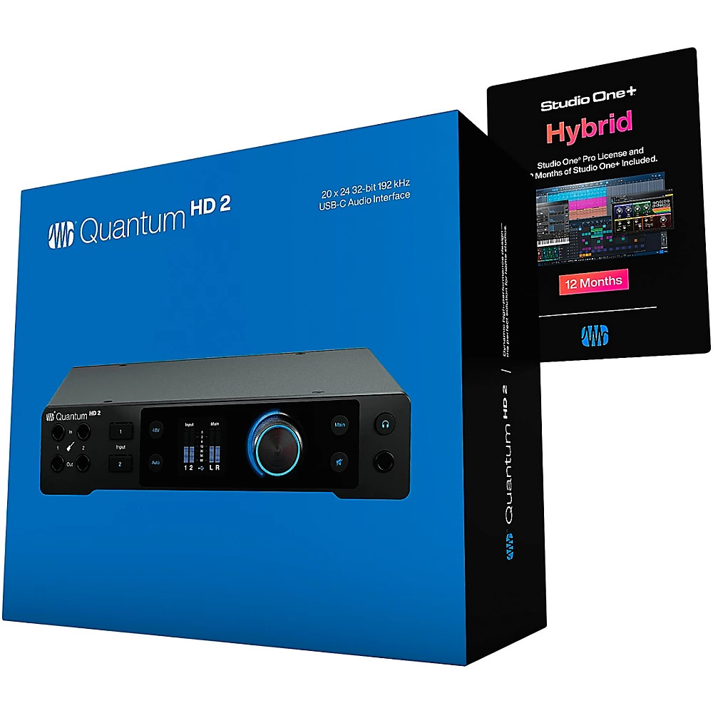 PreSonus Quantum HD2 Audio Interface w/Eris Monitors/SUB8BT/Cables/Stands