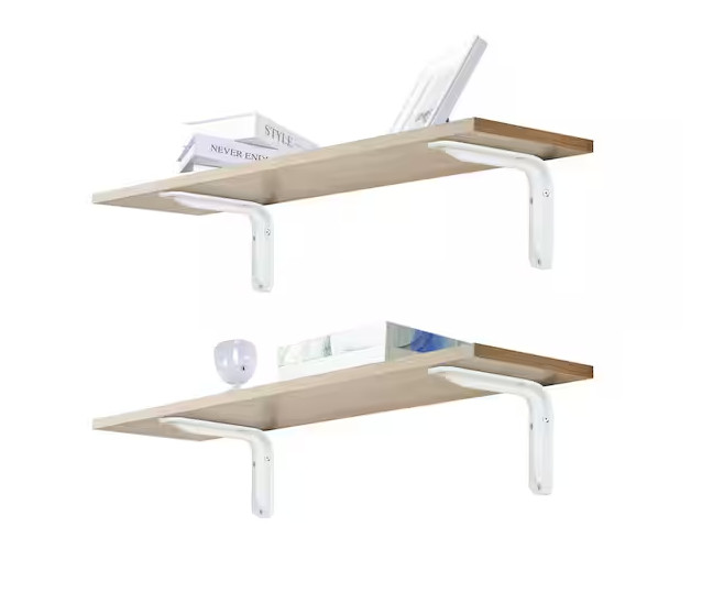 12 In. White Ridgeway Shelf Bracket. 20 PKG