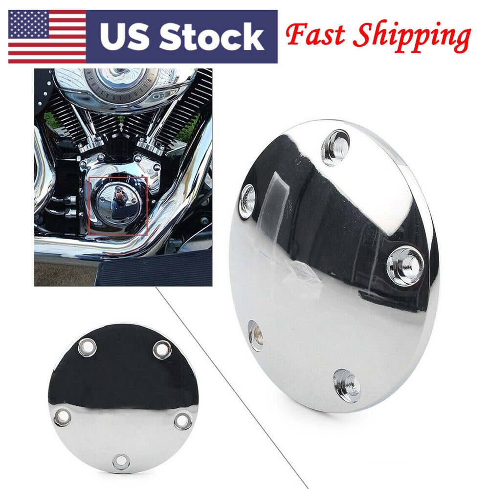 Domed Timing Points Cover Chrome For Harley Twin Cam Softail Dyna Touring 99-17