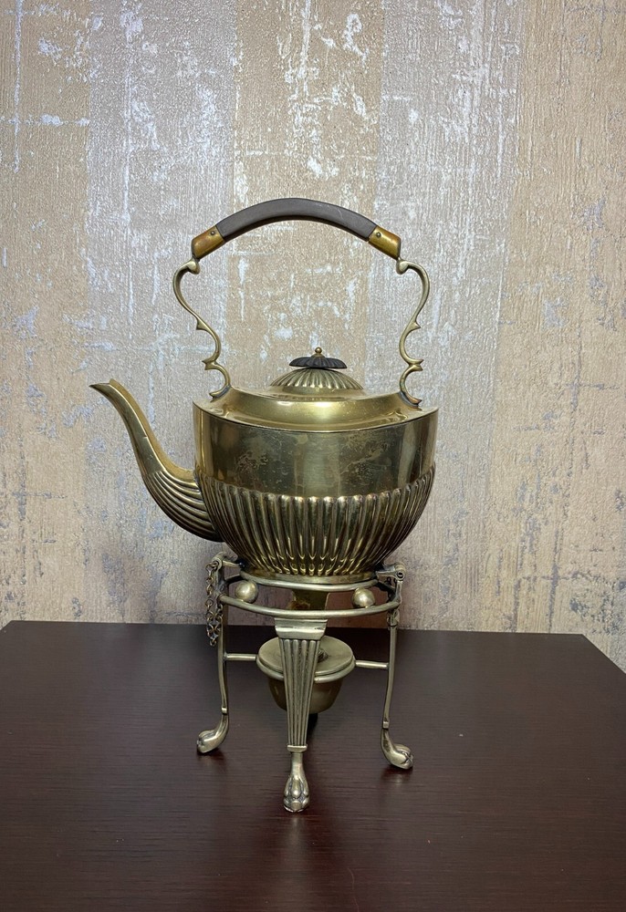 Silverplated Tea Pot on Original Burner