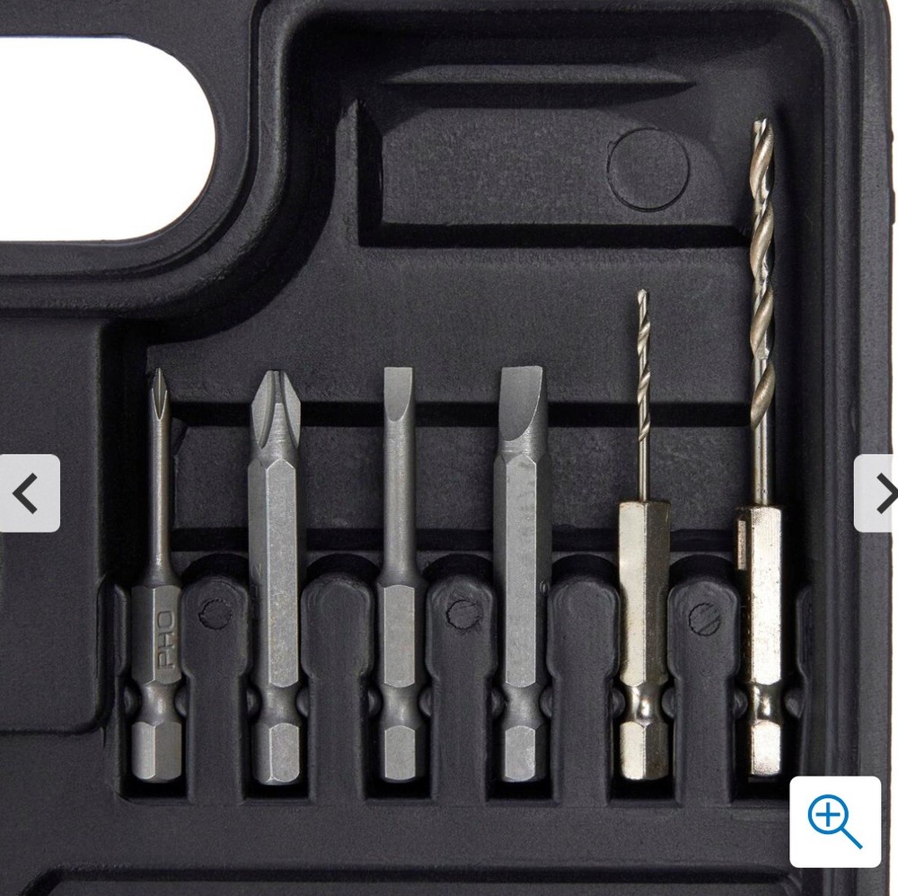 Improvements Cordless Drill with 44-piece Accessory Set & Storage Case -pink