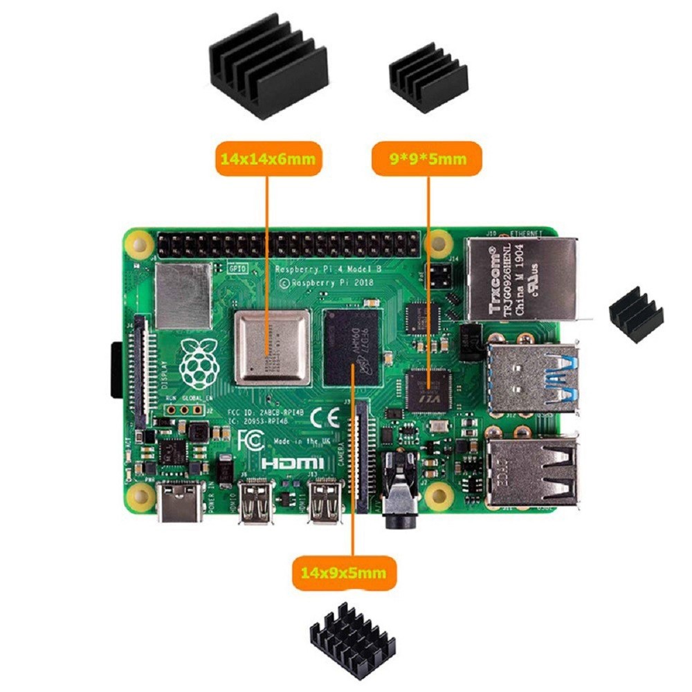Clear 9 Layers Case with Cooling Fan Heatsink Screwdriver For Raspberry Pi 4B E