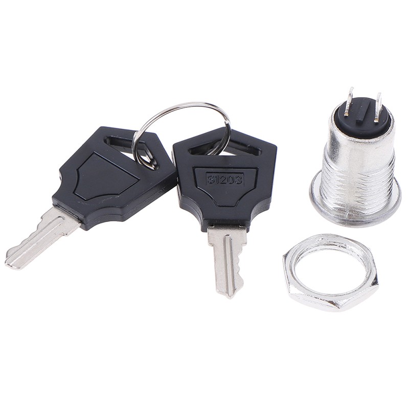 12mm Mini Key Switch ON/OFF Lock Switch KS-02 KS02 Electronic Switch 3A 25.l Jf