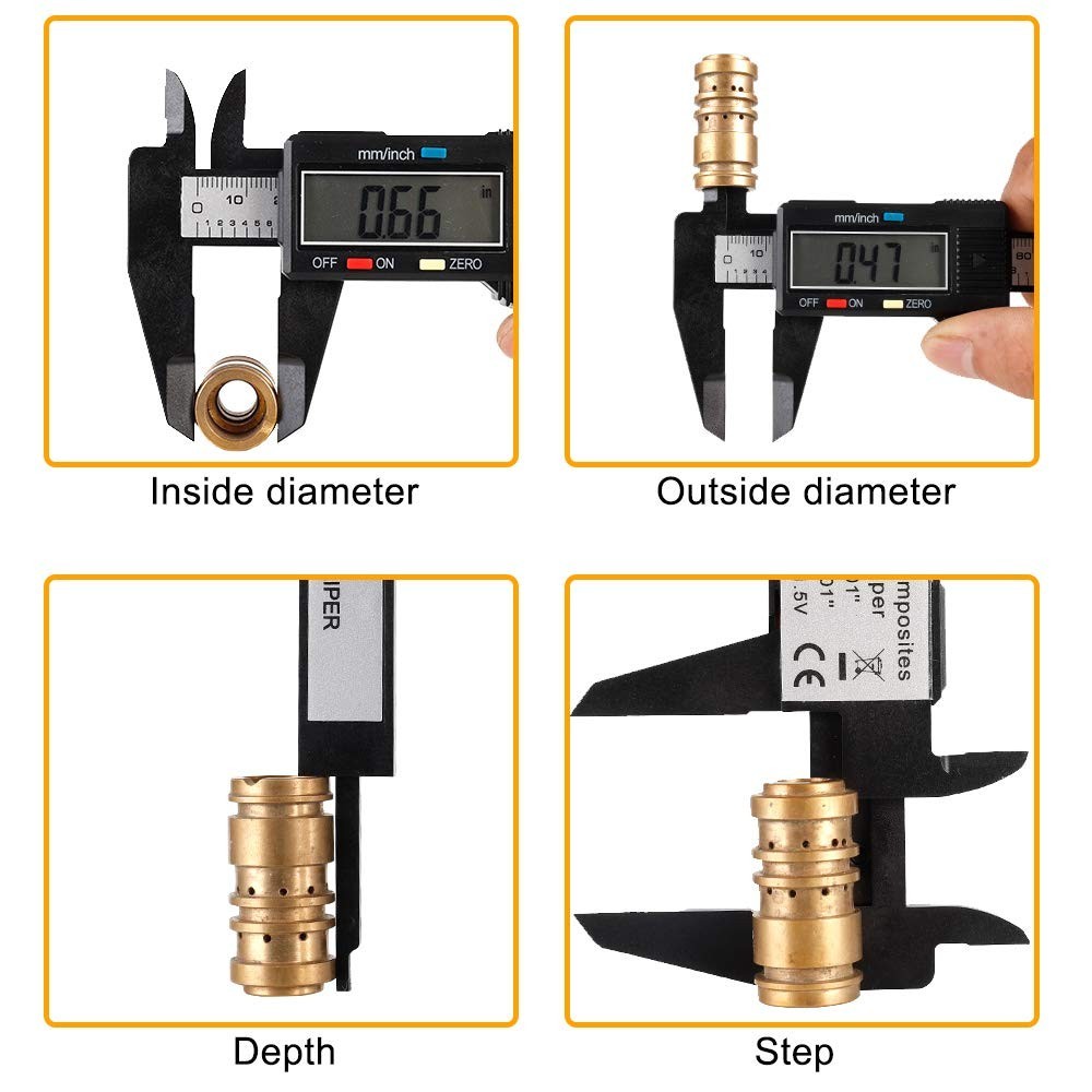 0-6 Inch Digital Caliper with Large LCD Screen for Precise Measurements