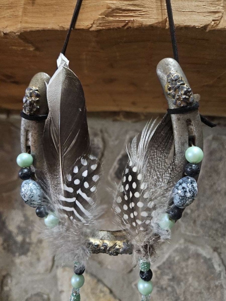 Hand made horseshoe craft.