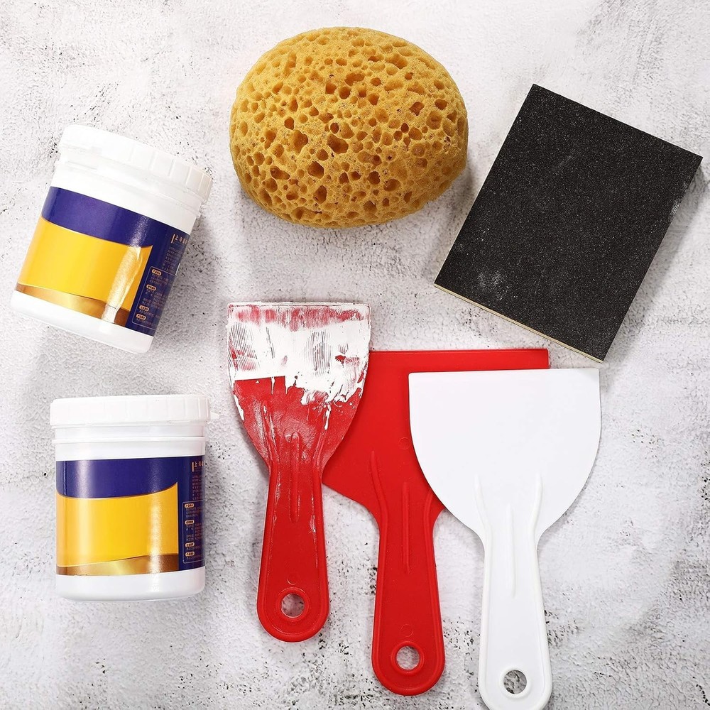 Knockdown Texture Sponge Set: 2 Durable Sponge Tools for Seamless Drywall Repair