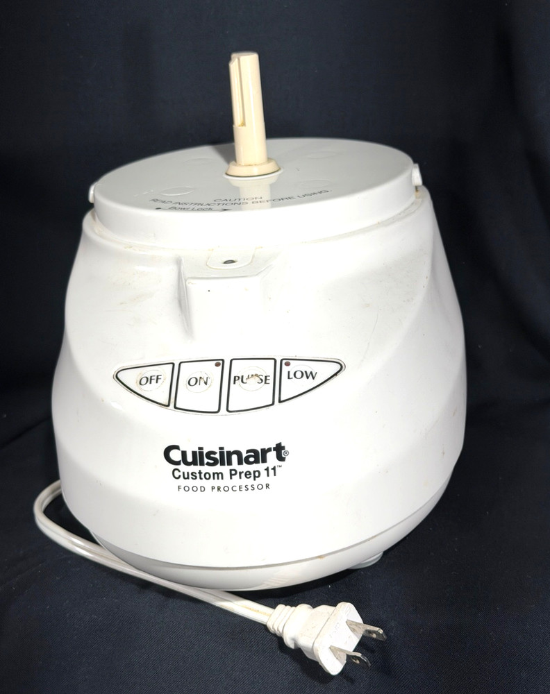 Cuisinart Custom Prep 11 Food Processor Motor Base White DLC-2011 - Working!