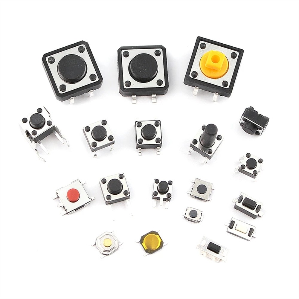 250PCS*Tact Button Switch High-Precision Mechanism Micro Momentary Assortment