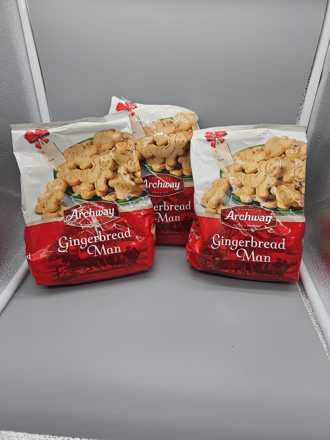 Lot Of 3 Archway Gingerbread Man Cookies 10 oz – Exp Jan 31