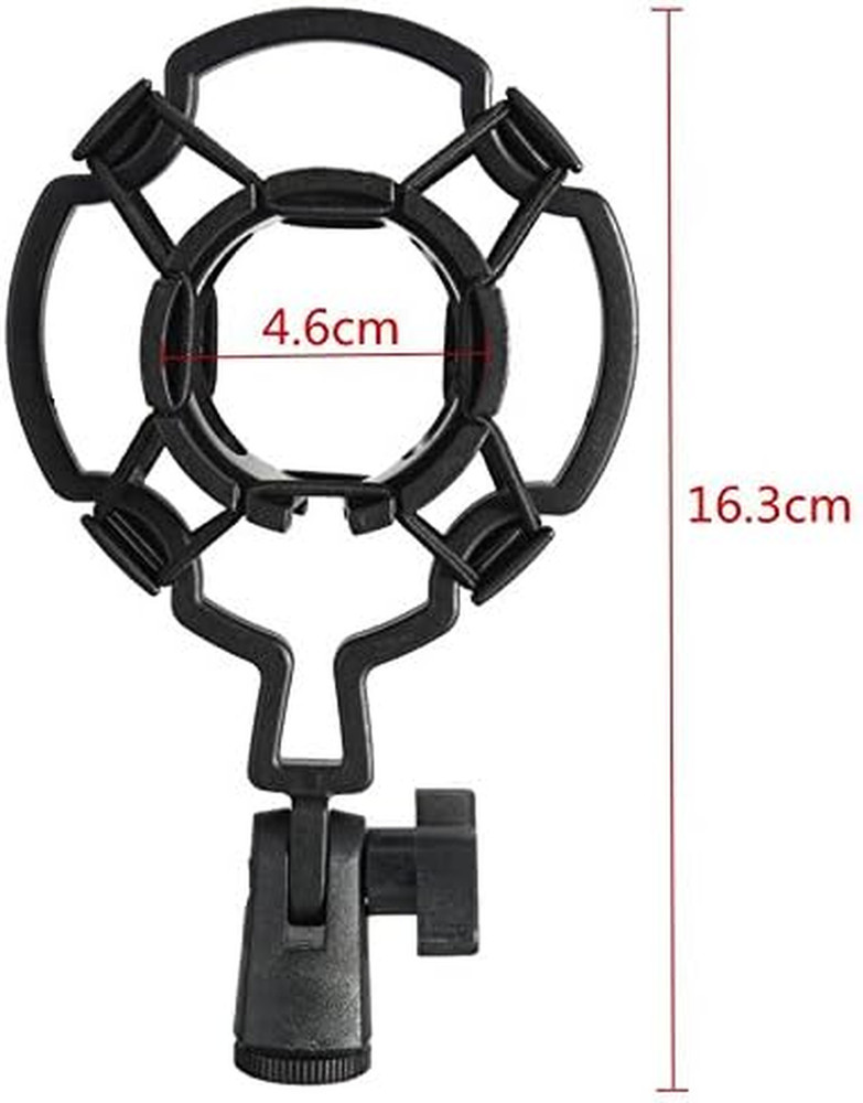 ThtRht 2 Pack Microphone Shock Mount Clip Universal Mic Mounts black