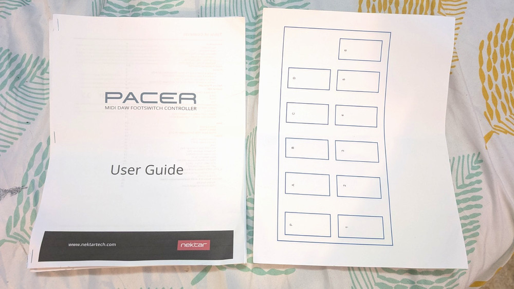 Nektar Pacer MIDI Controller + Printed Guide & Custom Program Layout